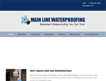 Tablet Screenshot of mainlinewaterproofing.com